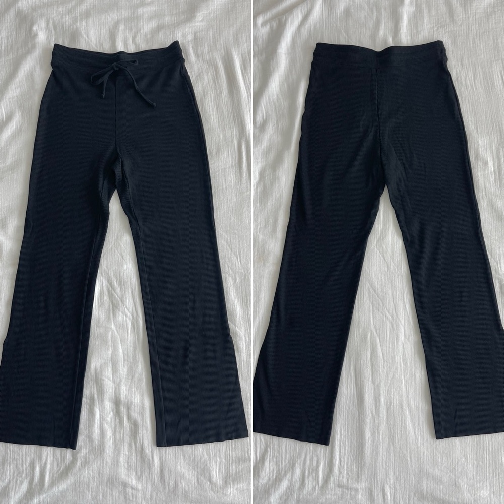 The Range NYC Black Ribbed Primary Pants